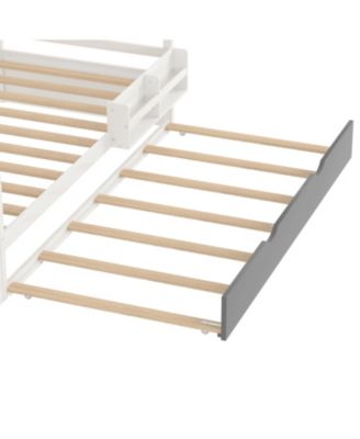 Streamdale Twin Platform Bed with Bookshelf & Trundle