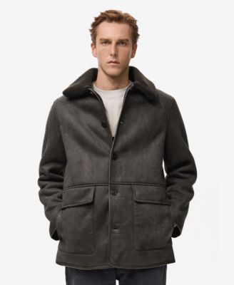 Men's Faux-Shearling Suede Jacket
