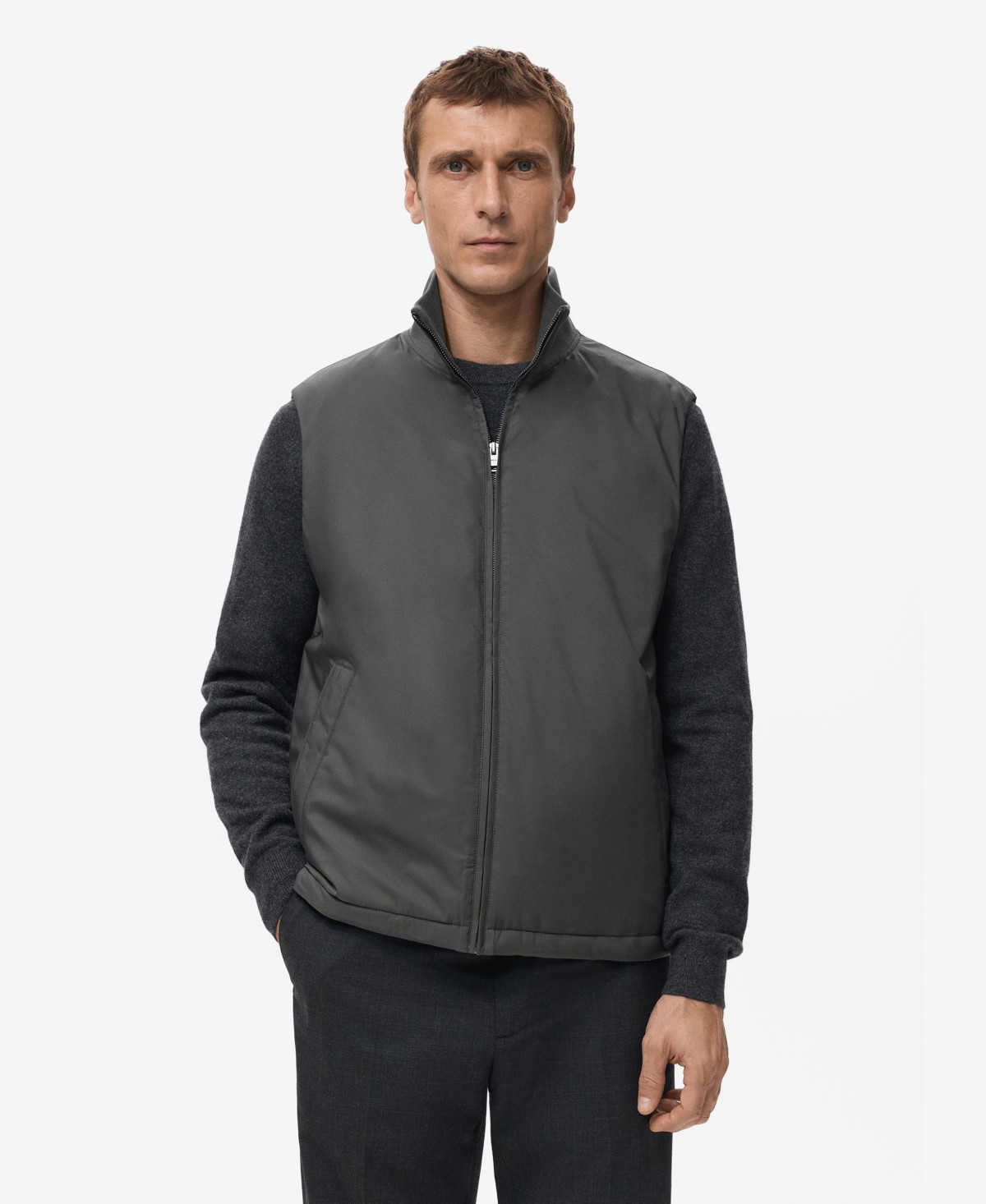 Мужские MANGO Men's Lightweight Quilted Gilet Vest — фото 1