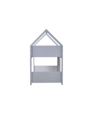 House Bunk Bed with Headboards, Footboards, Ladder, Guardrails