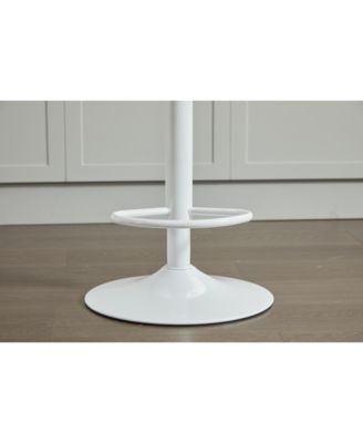 Set of 2 Rattan Bar Stool, 360 Swivel Bar Chair, Counter Height Chair with Footrest for Kitchen, Dining Room