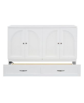 Queen Size Murphy Bed with Large Drawers