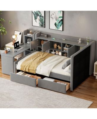 Upholstered Daybed with Drawers & Storage
