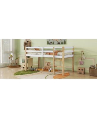 Rubberwood Twin Loft Bed