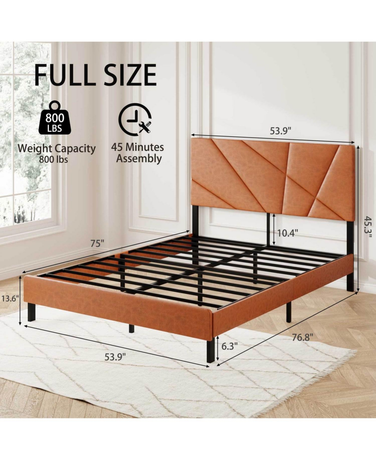 Streamdale Furniture Metal Platform Bed Frame