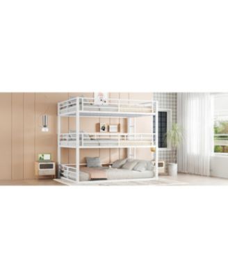 Queen Triple Bunk Bed, Metal