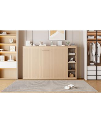 Full Size Murphy Bed with Bookshelf