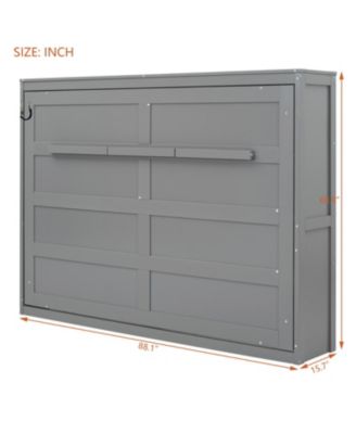 Queen Size Murphy Bed Wall Bed, Gray
