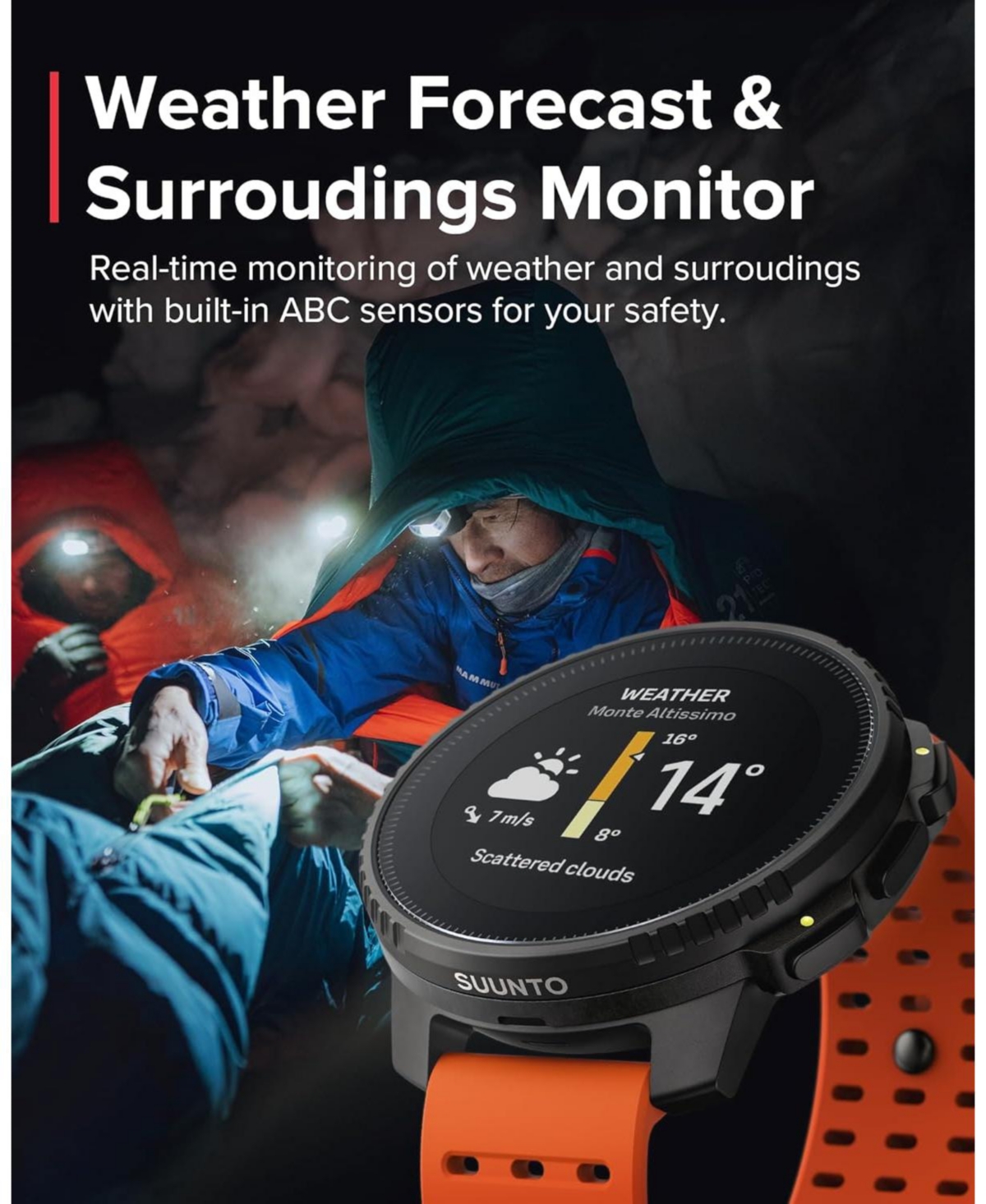 Suunto Vertical Steel Solar Gps Sports Watch with Sapphire Touchscreen, Heart Rate and Sleep Tracker - Canyon