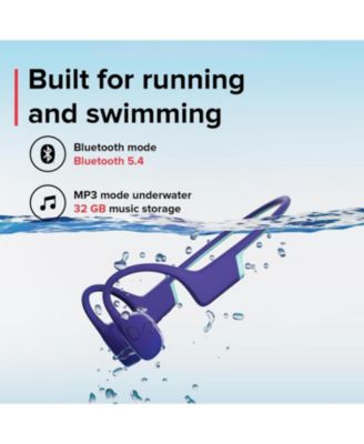 AQUA LIGHT Waterproof Open-Ear Swimming Bone Conduction Bluetooth Headphones with Built in MP3 Player - Reef Blue