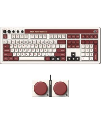 Retro Wireless Gaming Mechanical Keyboard with Number Pad for Windows and Android - Fami Edition