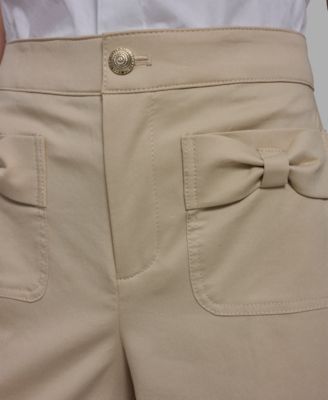 Women's Straight Bow Pocket Pants