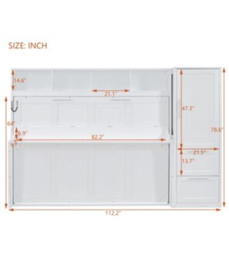 Streamdale Queen Murphy Bed with Closet & Drawers