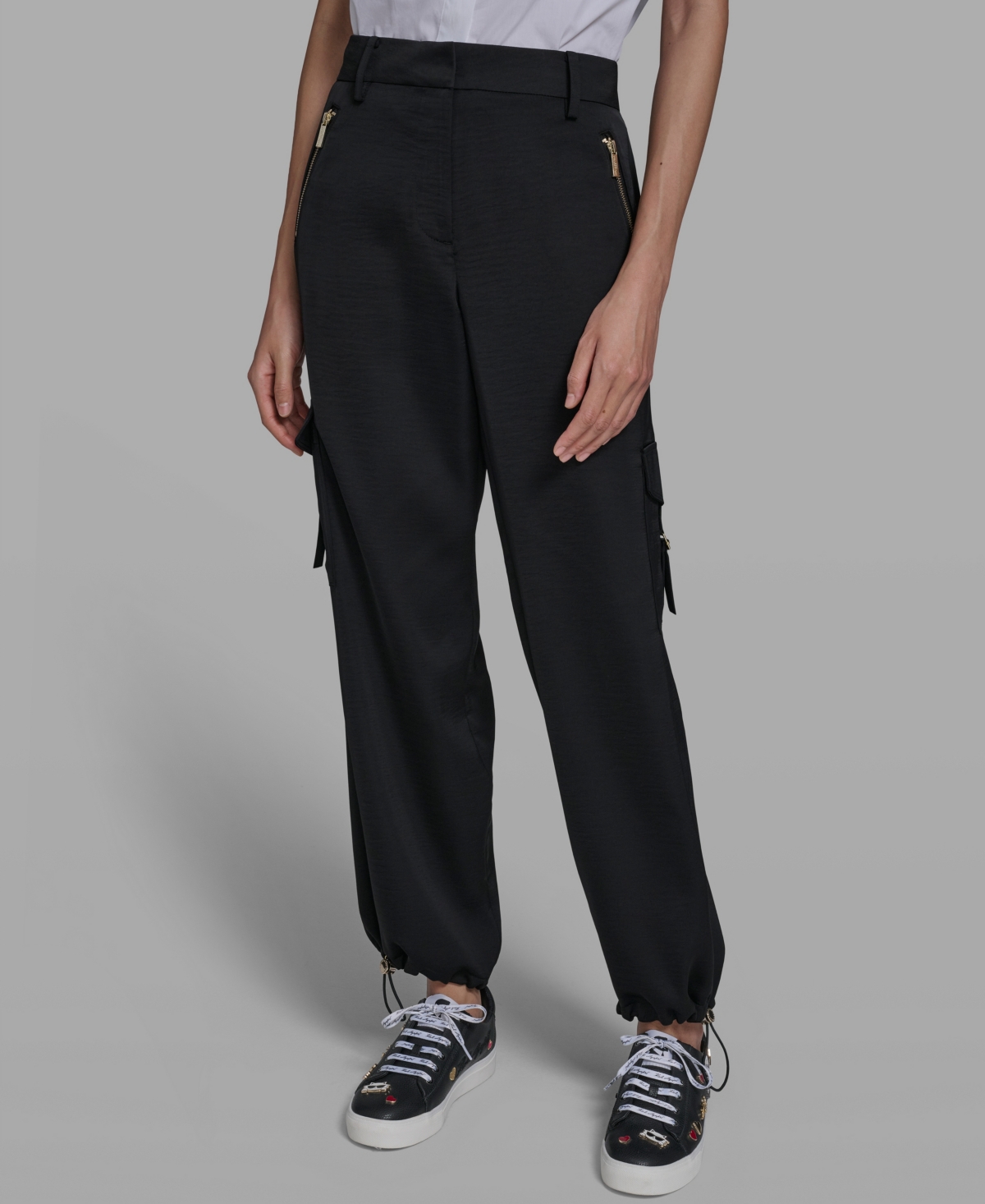 Karl Lagerfeld Paris Women's Cropped Cargo Pants