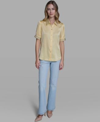 Women's Beaded Short-Sleeve Top