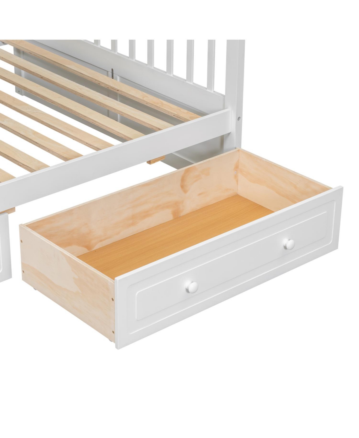 Streamdale Furniture Twin over Full Bunk Bed with Drawers, Convertible Beds, Gray