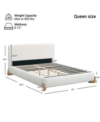 Elegant Boucle Queen Bed