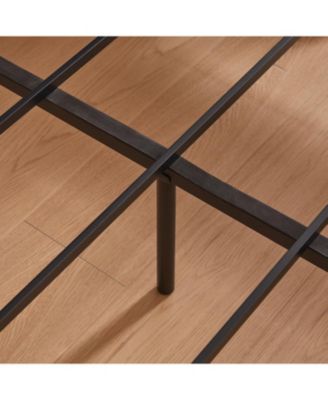 Full XL Bed Frame- Storage Headboard, Charging, Walnut