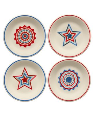 Americana Stars Classic Rim Salad Plates, Set of 4