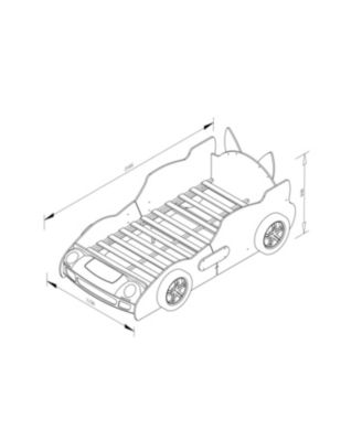 Cool Cartoon Car Bed - Kids' Racing Bed with Stylish Dog Design