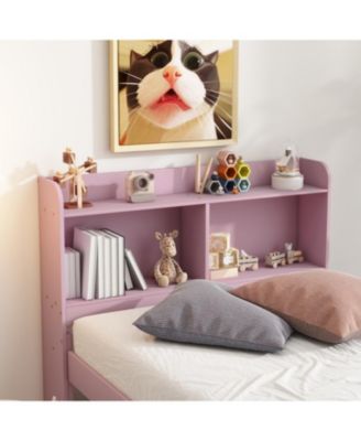 Twin Wood Trundle & Bookcase Bed