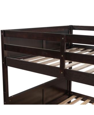 Full Over Full Bunk Bed With Twin Size Trundle