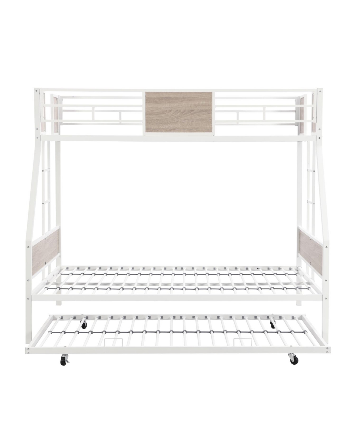 Streamdale Twin Over Full Bunk Bed with 2 Ladders, Guardrail, Trundle