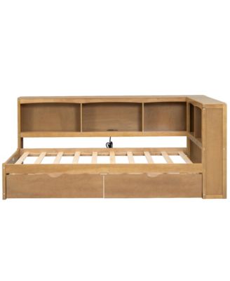 Twin Wood Daybed with Storage & USB