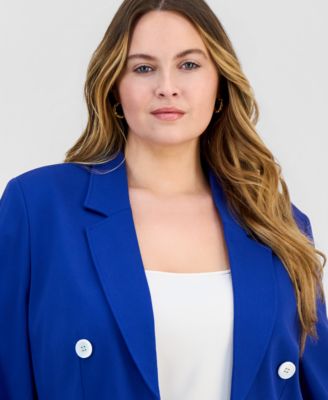 Plus Size Open-Front Jacket