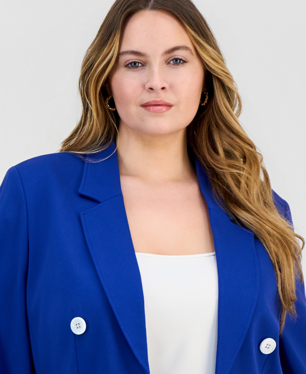 Jones New York Plus Open-Front Jacket