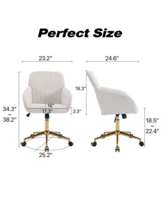 Luxurious Ergonomic Office Chair with Gold Base for Comfort and Style