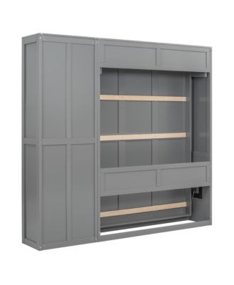 Streamdale Full Size Murphy Bed Wall Bed with Shelves