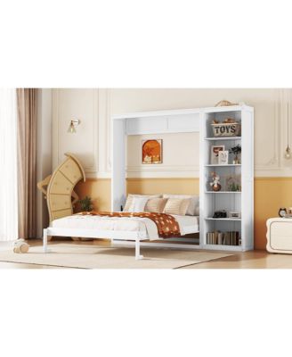 Streamdale Full Size Murphy Bed Wall Bed with Shelves
