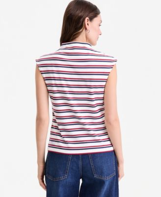 Women's Funnel Neck Sleeveless T-Shirt