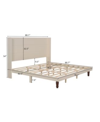 Streamdale Elegant High Headboard Bed 54" Tall, King Size