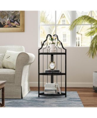 Streamdale 3-Tier Corner Shelf Freestanding Bookshelf for Home, Office, or Kitchen