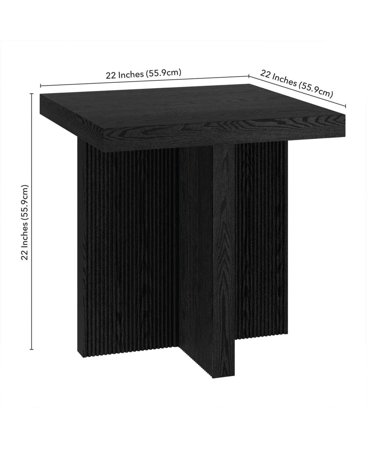 Hudson & Canal Boden 22" Wide Square Side Table