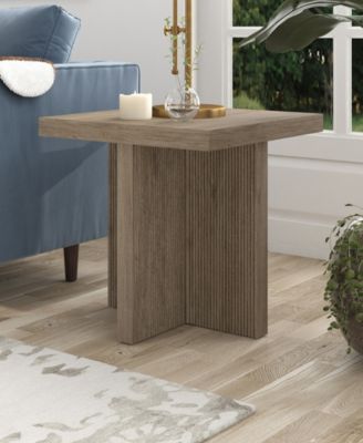 Boden 22" Wide Square Fluted Side Table