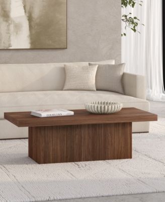 Torren 48" Wide Rectangular Fluted Coffee Table
