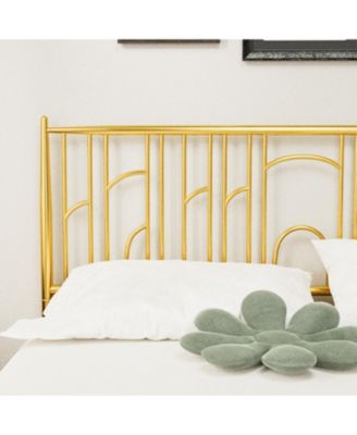 Metal Steel Platform Bed Frame with Iron-art Headboard (Queen Size)