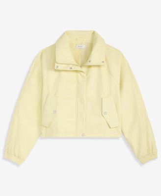 Women's Cropped Faux-Leather Jacket