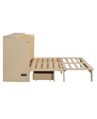 Queen Size Murphy Bed with Large Drawers