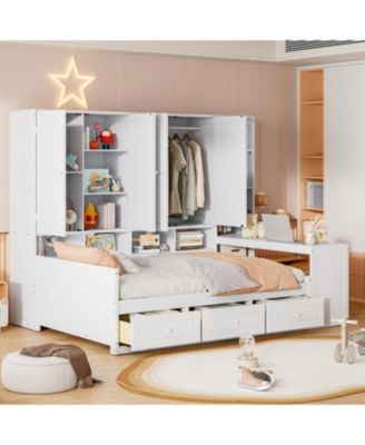 Daybed with Drawers & All-in-One Cabinet