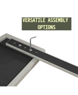 Queen Upholstered Platform Bed with Adjustable Headboard