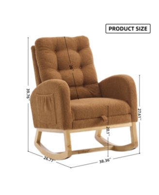 Caramel Rocking Chair with Footrest
