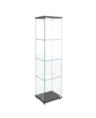LED Glass Display Cabinet - Black