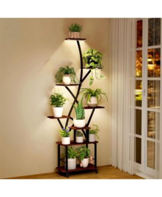 Lighted 8-Tier Plant Stand Indoor