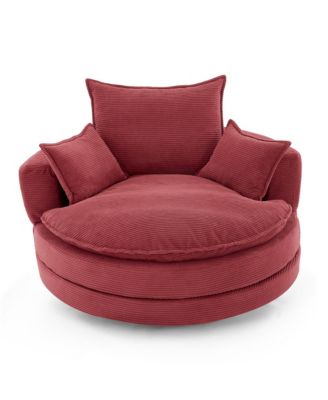 Streamdale 360 Swivel Barrel Chair with Pillows