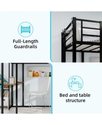 + Multi-Piece Set + Iron + L-Shaped Desk & Stairs + Bed