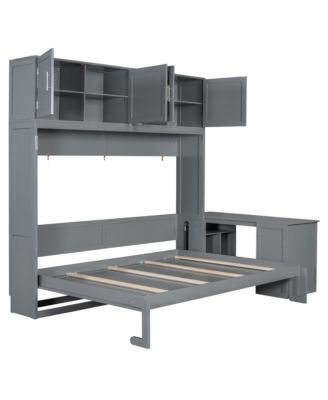 Queen Murphy Bed with Desk & Storage